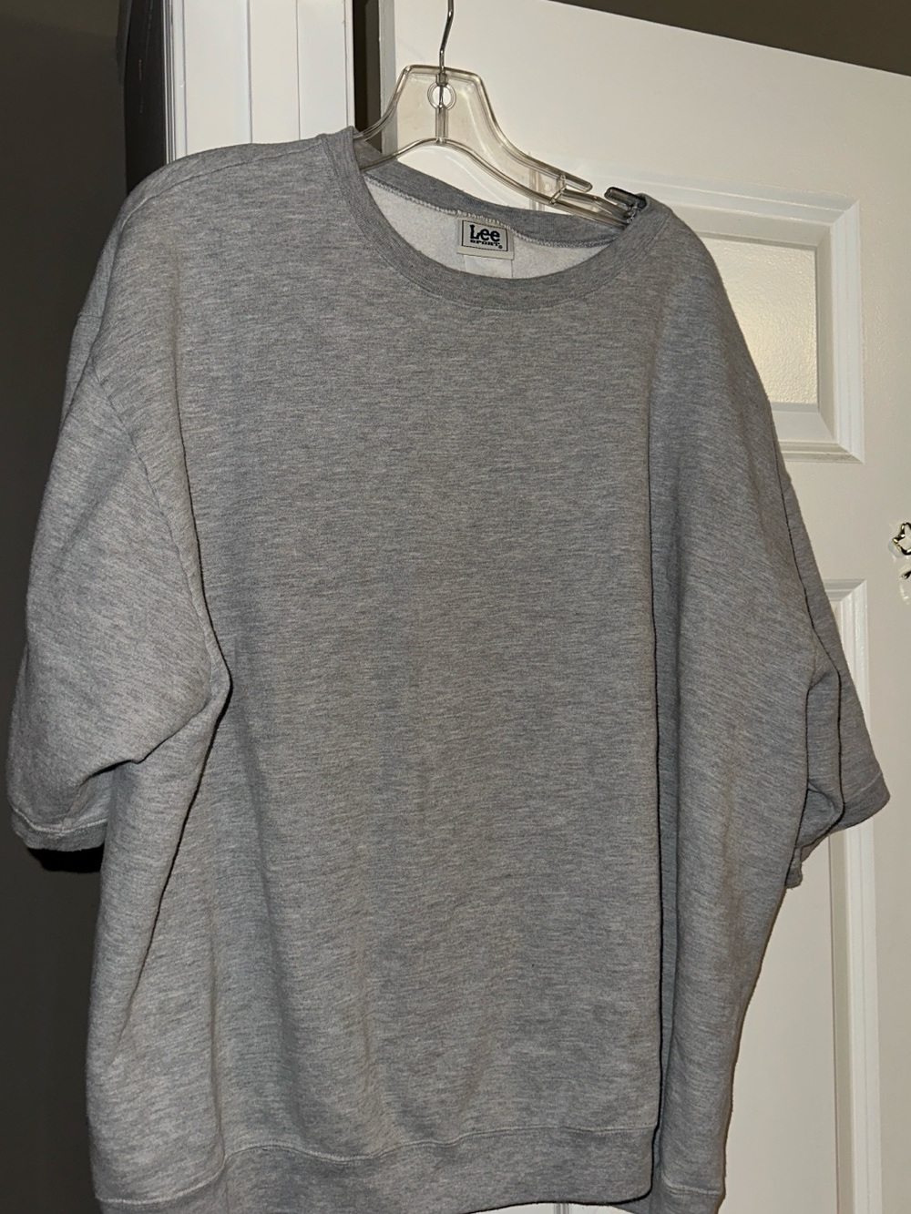 Lee Light Gray Short-Sleeve Crewneck Sweatshirt